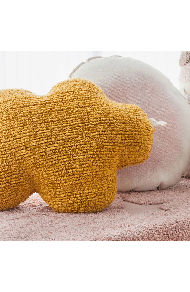Lorena Canals Floor Cushion Clouds, Alternate, color, Mustard