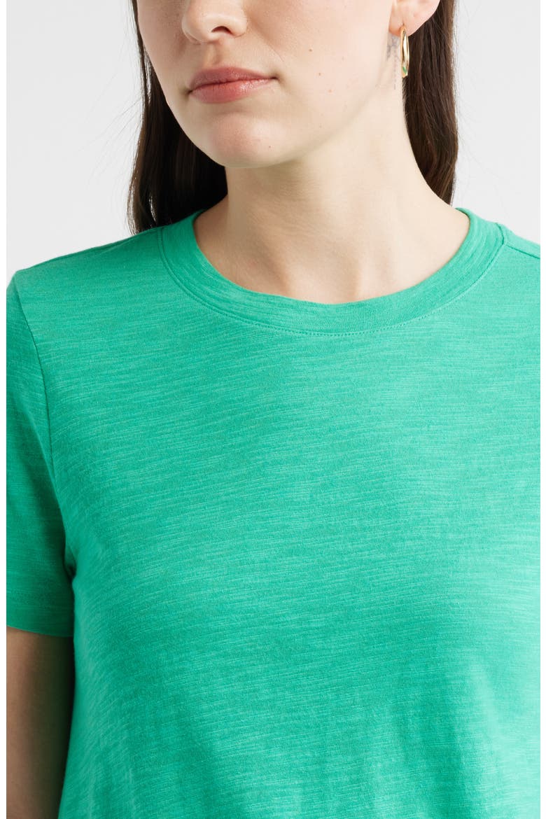 Cotton Blend Crewneck T-Shirt, Alternate, color, GREEN EASE