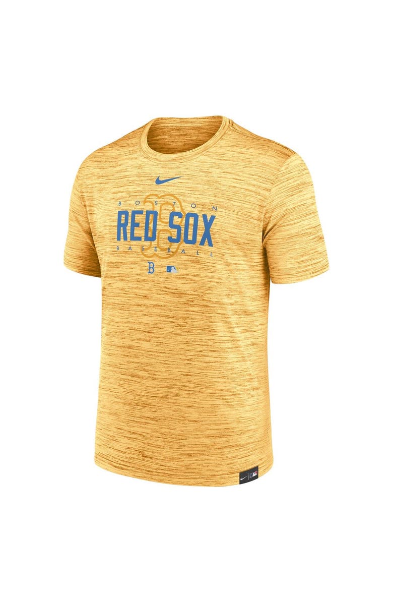 Nike Men's Nike Gold Boston Red Sox City Connect Velocity Practice Performance T-Shirt, Alternate, color, Gold