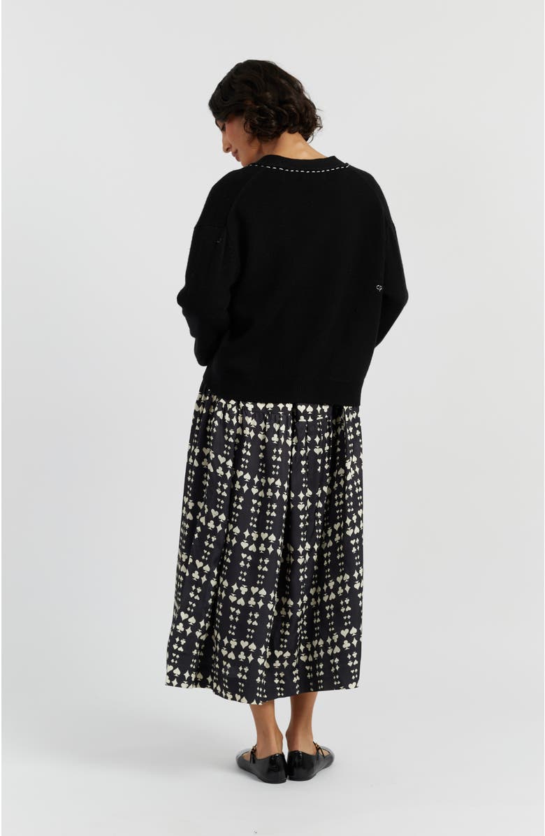 Chinti & Parker Wool Cashmere Queen of Hearts Cardigan, Alternate, color, 