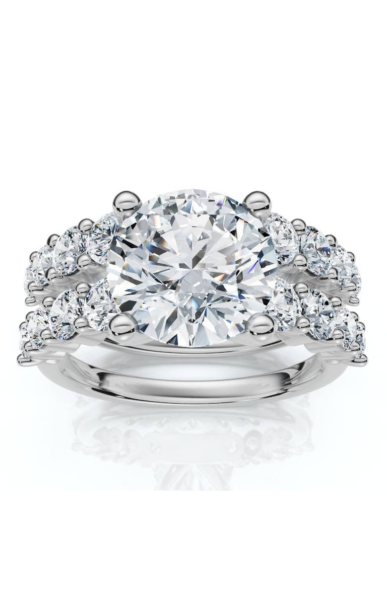 Bliss Diamond Certified 3 6/8ct Diamond Engagement Wedding Ring Set 14k Gold Lab Grown, Main, color, 14K White Gold