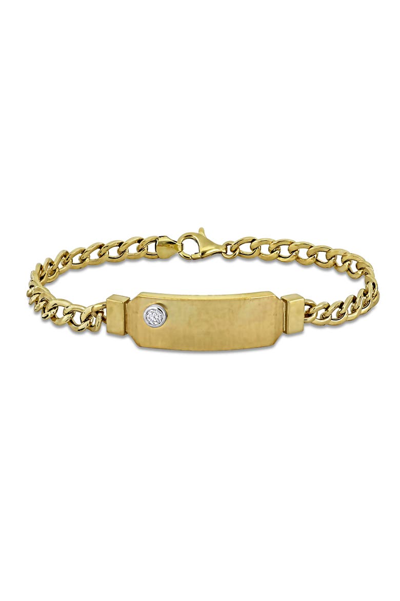 Diamond Solitaire Bar Bracelet 14k, Main, color, 14k Yellow Gold