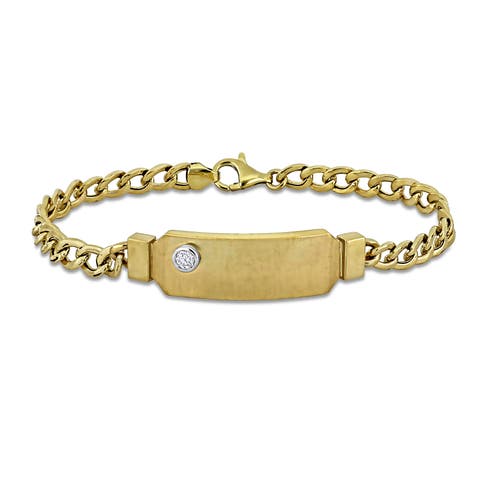 Diamond Solitaire Bar Bracelet 14k