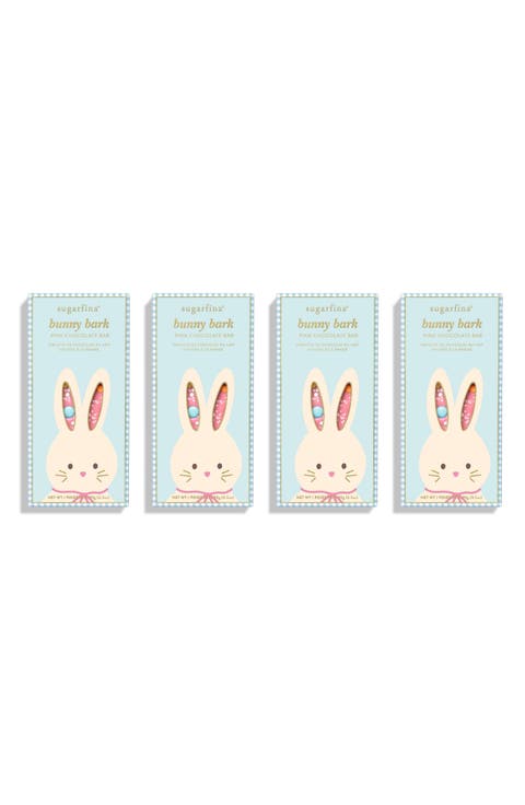 Bunny Bark Set of 4 Pink Chocolate Bars