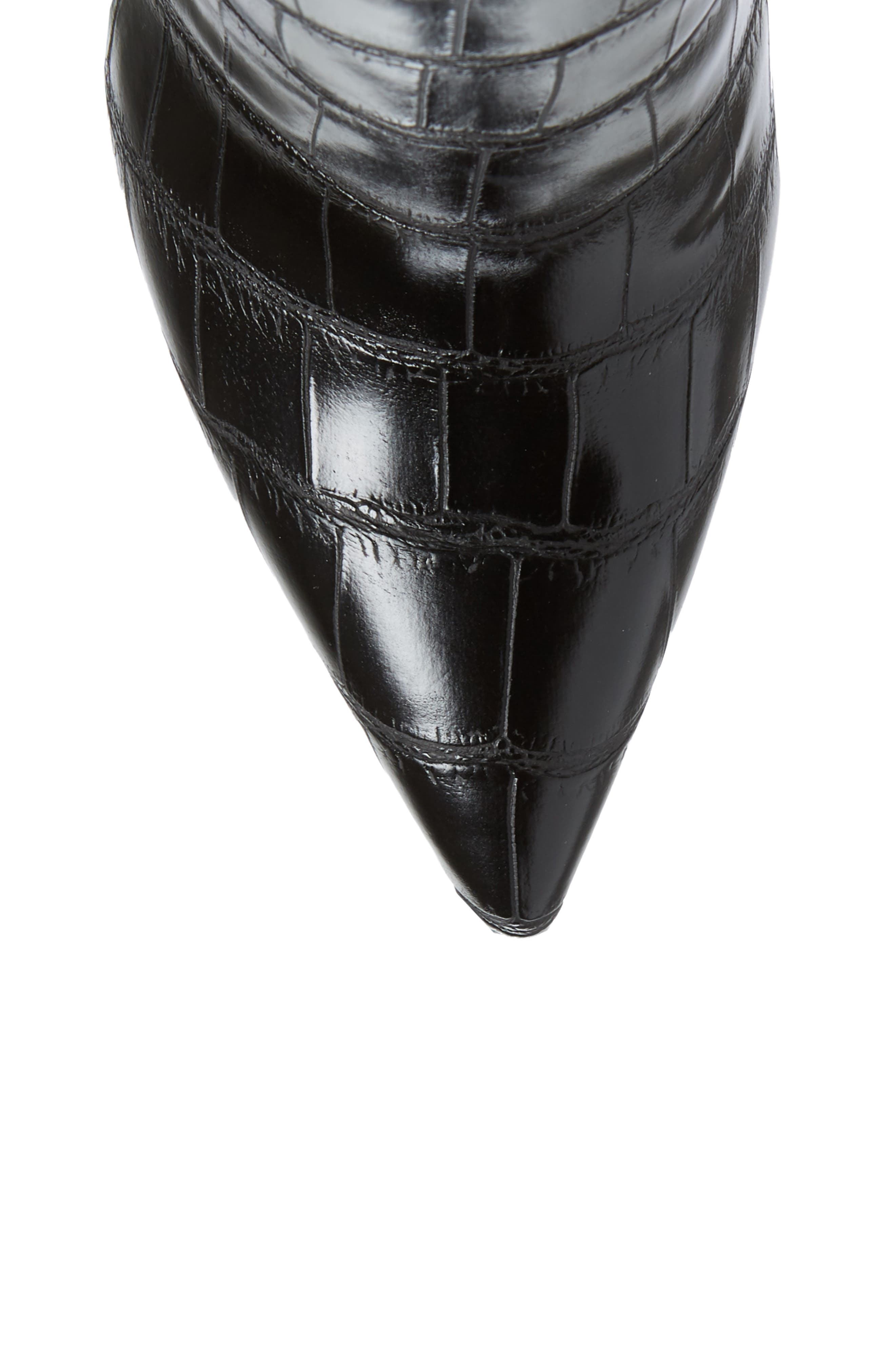 Arsen Knee High Boot, Alternate, color, BLACK CROCO