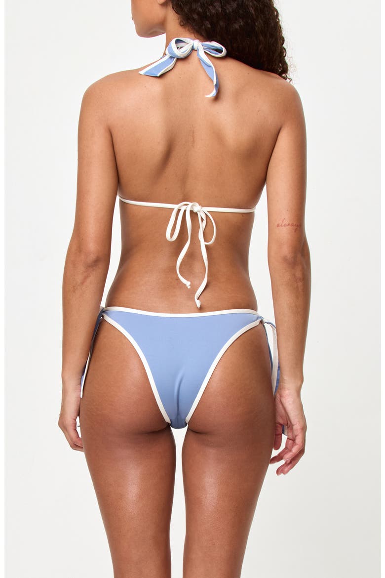 Shane Bitsy Side Tie Bikini Bottoms, Alternate, color, CHAMBRAY/ CREAM