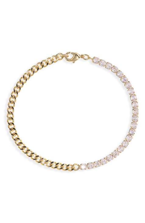 Demi Fine Split CZ Chain Bracelet