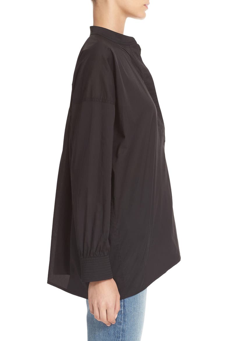 Trapunto Detail Popover Blouse, Alternate, color, BLACK