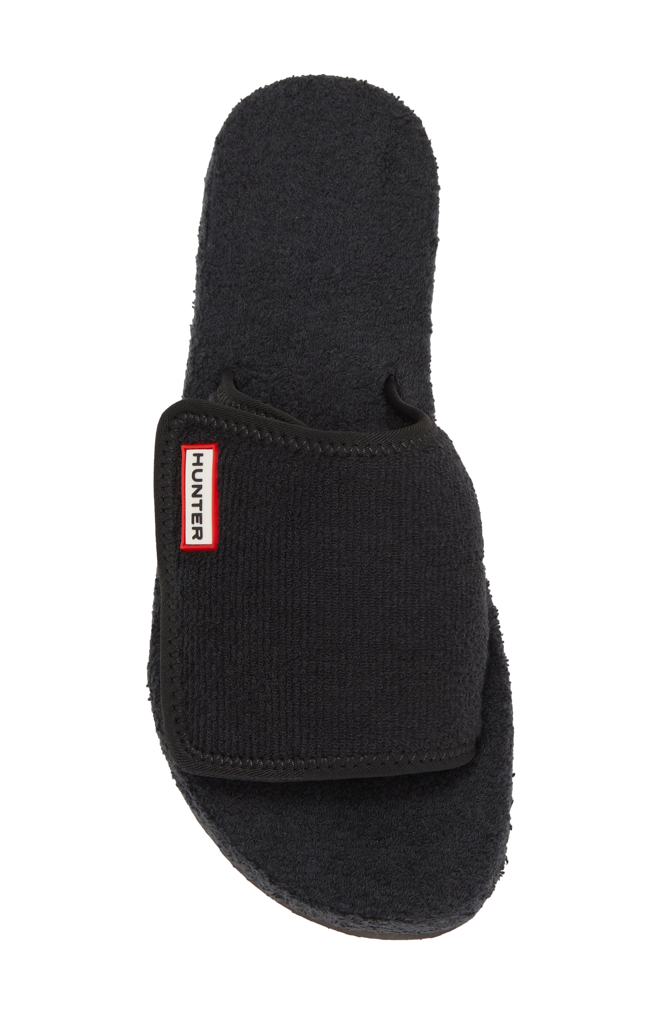 Hunter Terry Toweling Beach Slide Sandal, Alternate, color, 