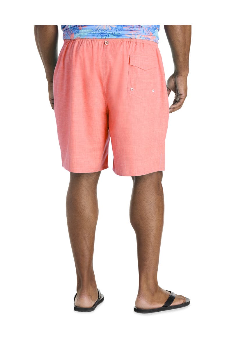 Harbor Bay by DXL Big & Tall Crosshatched Swim Trunks, Alternate, color, Tea Rose