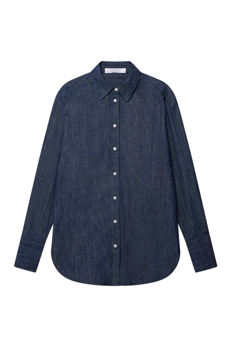 Chambray Shirt, Alternate, color, DARK BLUE