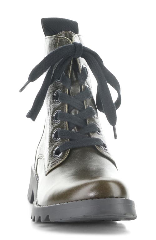 Fly London Ragi Combat Boot In Green