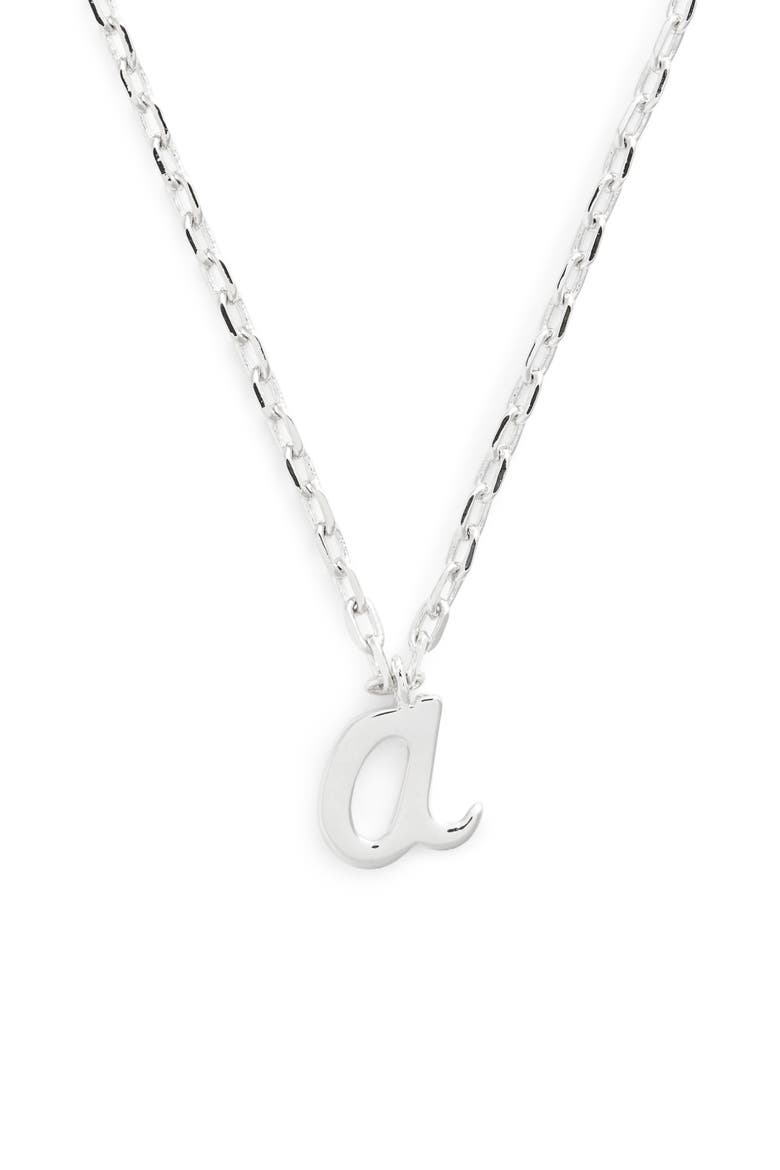 kate spade one in a million initial pendant necklace, Main, color, A-SILVER