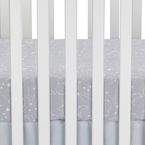 Lambs & Ivy Disney Baby Mickey Mouse Celestial Fitted Crib Sheet In Gray