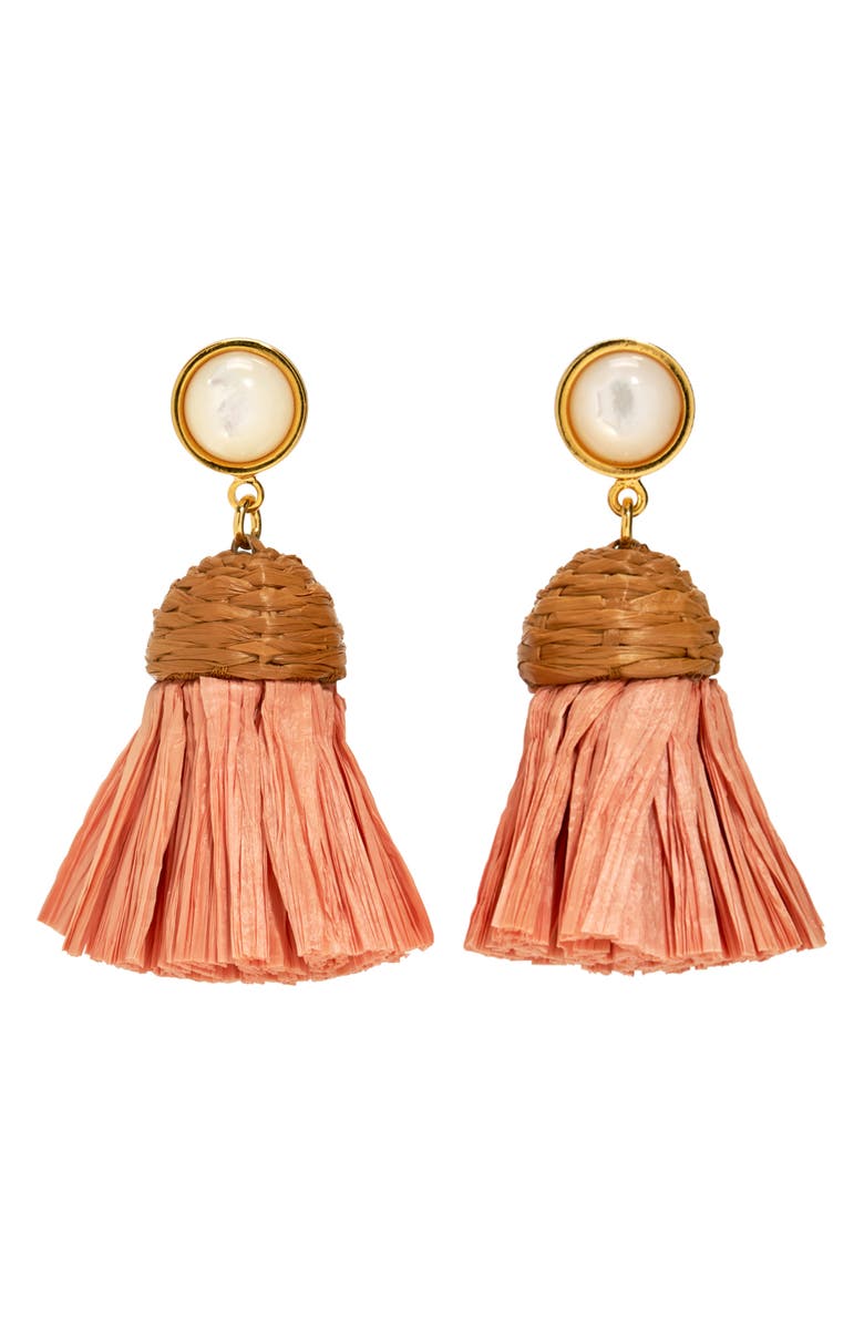 Lizzie Fortunato Raffia Drop Earrings, Main, color,