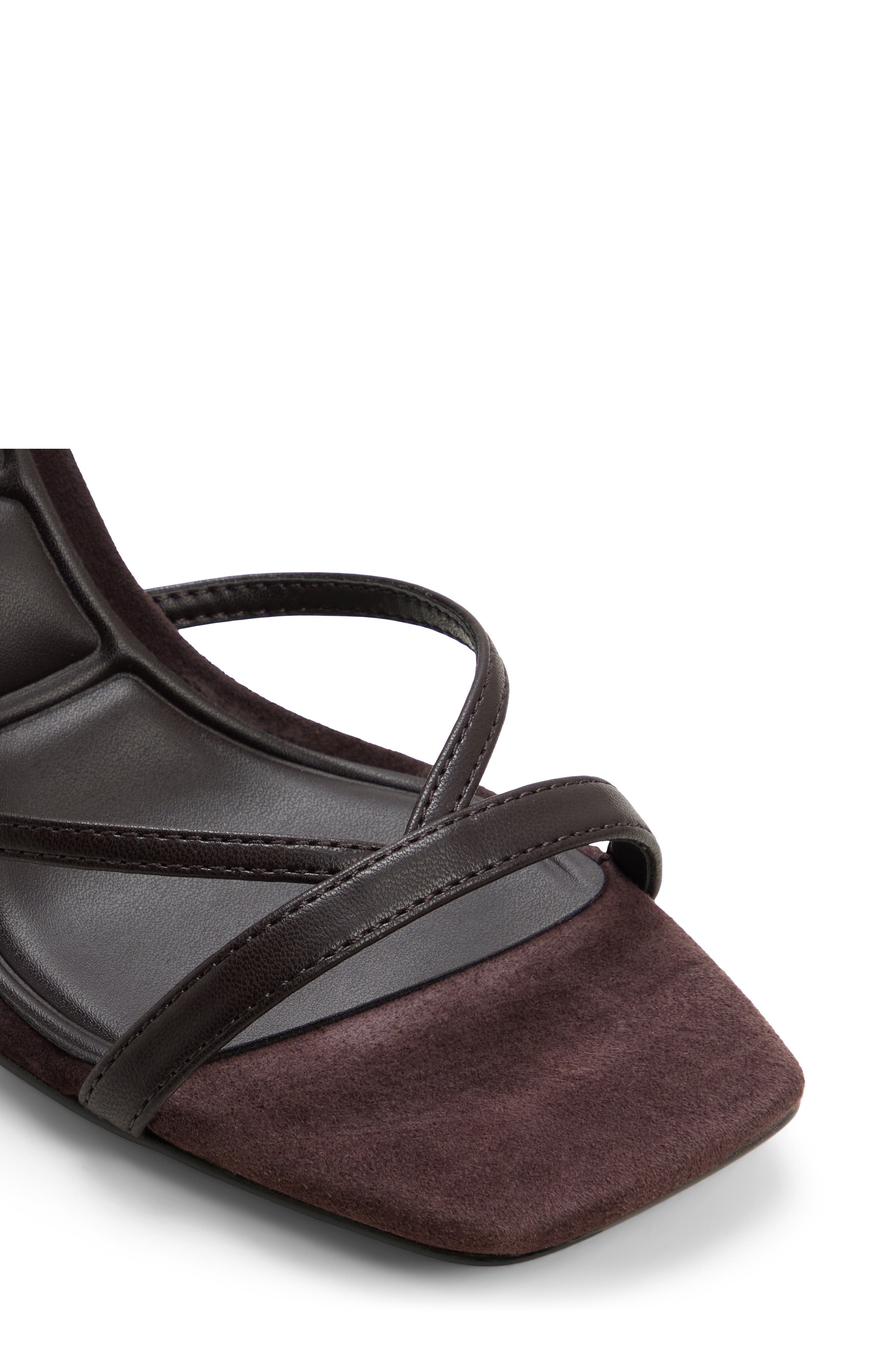 Stellare Ankle Strap Sandal, Alternate, color, DARK BROWN