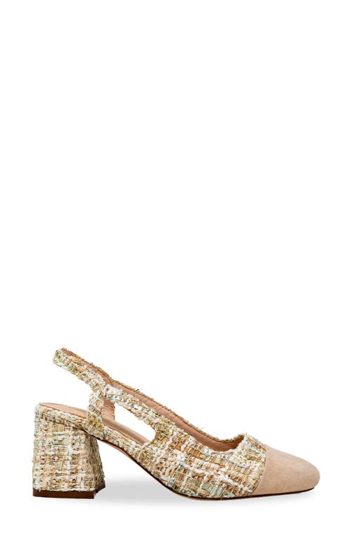 CHASE & CHLOE CHASE AND CHLOE SLUB TWEED SINGBACK PUMP