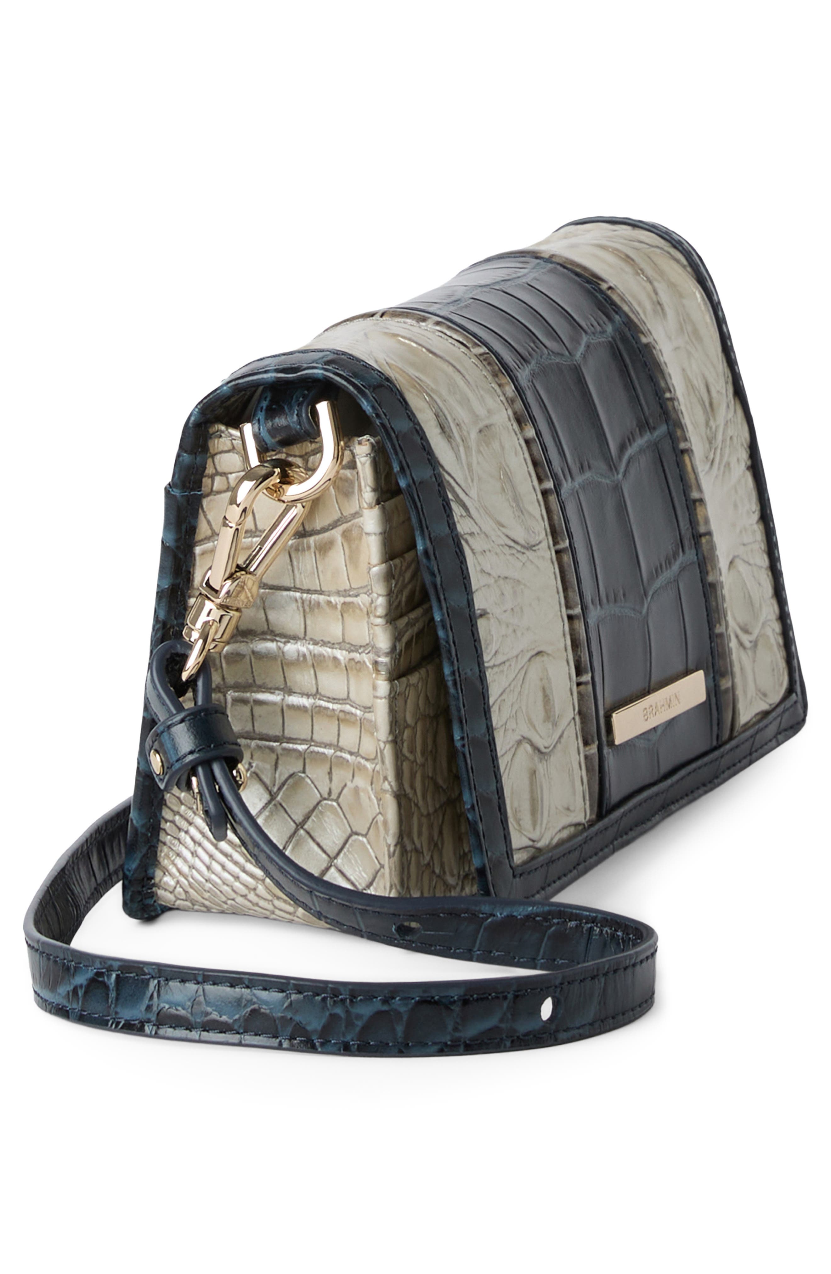 Minuette Croc Embossed Leather Crossbody Bag, Alternate, color, MULTI