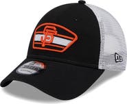New Era Men's New Era Black/White San Francisco Giants Logo Patch 9FORTY Trucker Snapback Hat