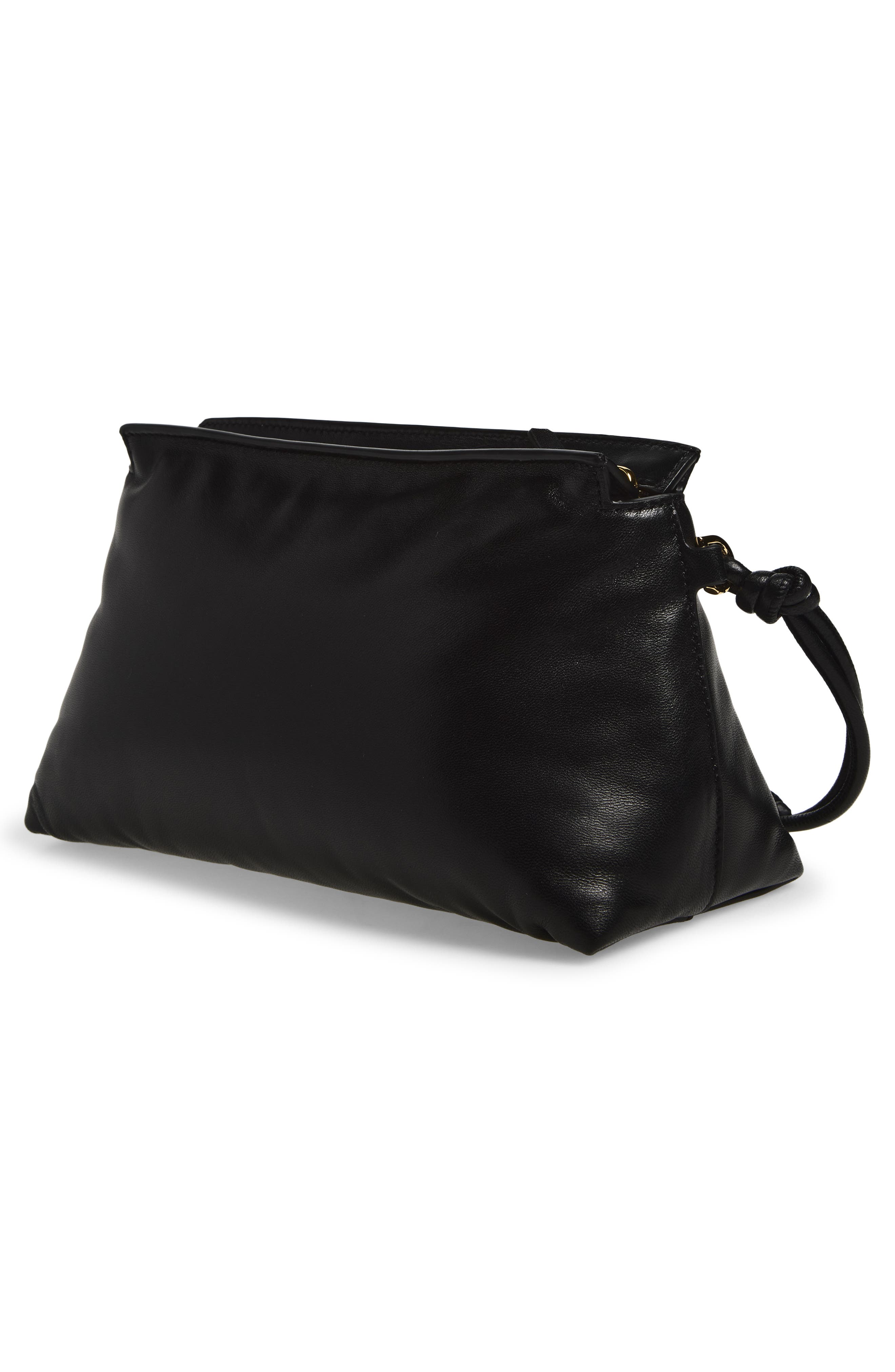 Antigona Bomber Leather Pouch, Alternate, color, BLACK