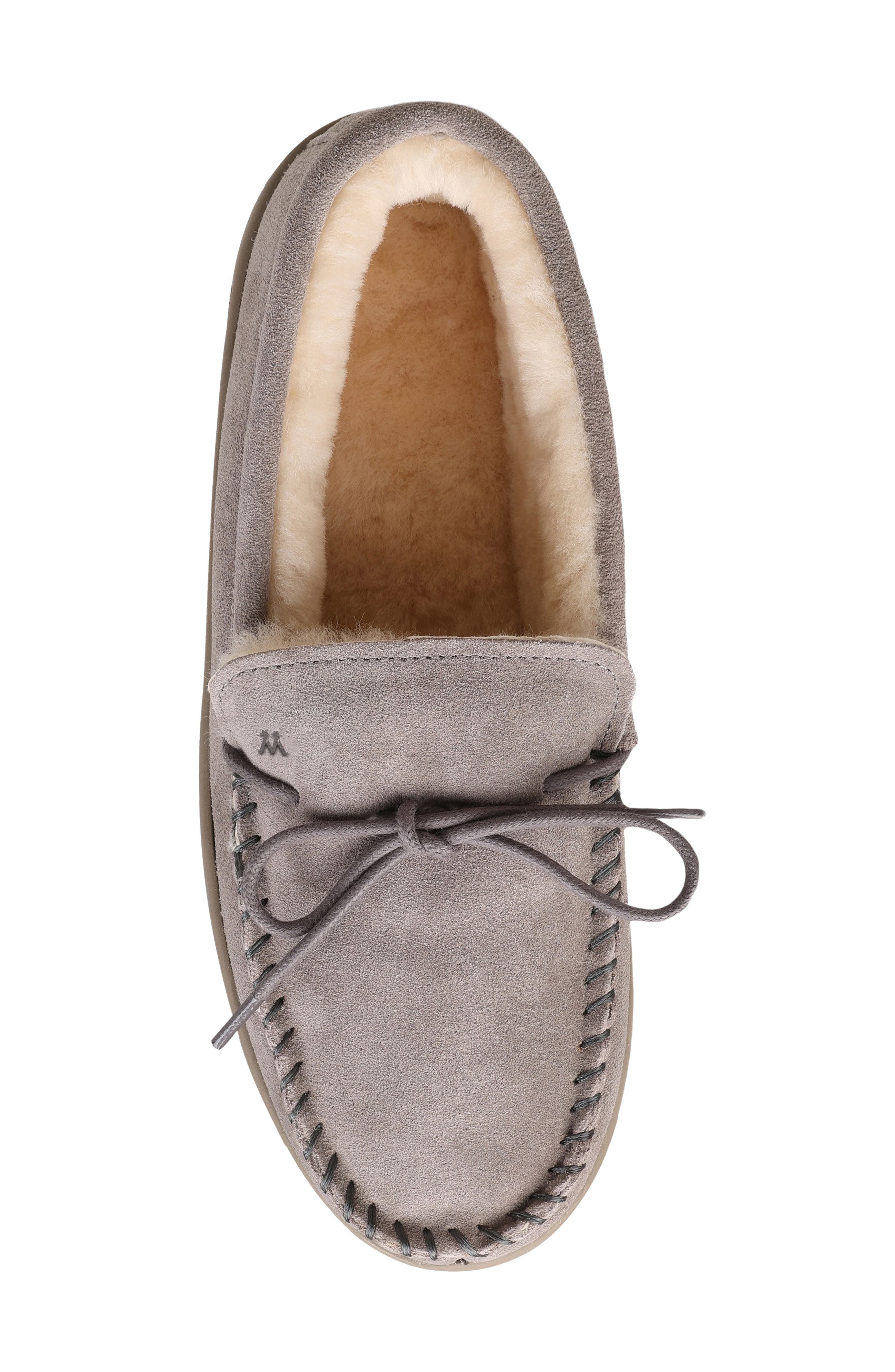 Mykos Theo Faux Shearling Slipper, Alternate, color, Smoke/ Herringbone