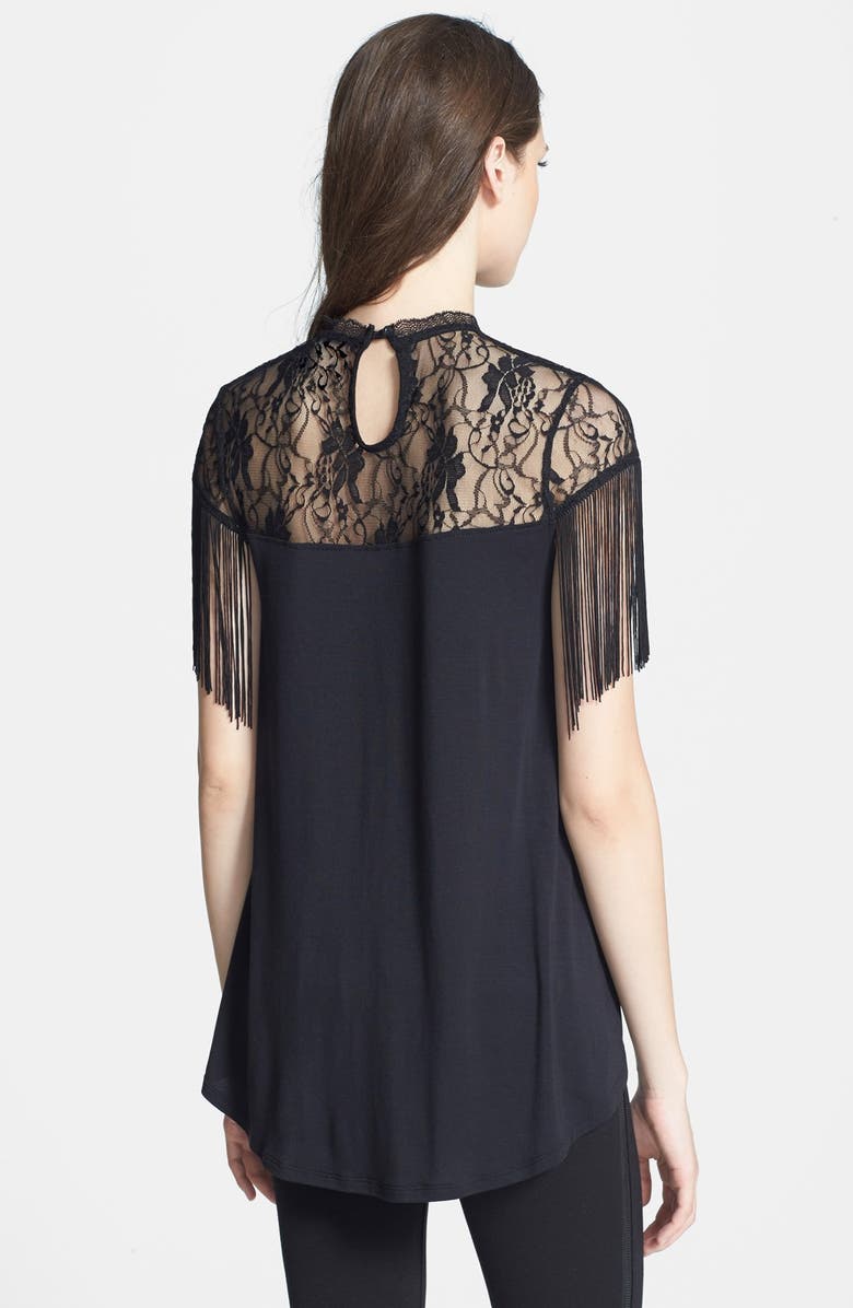 Madison & Berkeley Fringe Shoulder Swing Top, Alternate, color, 