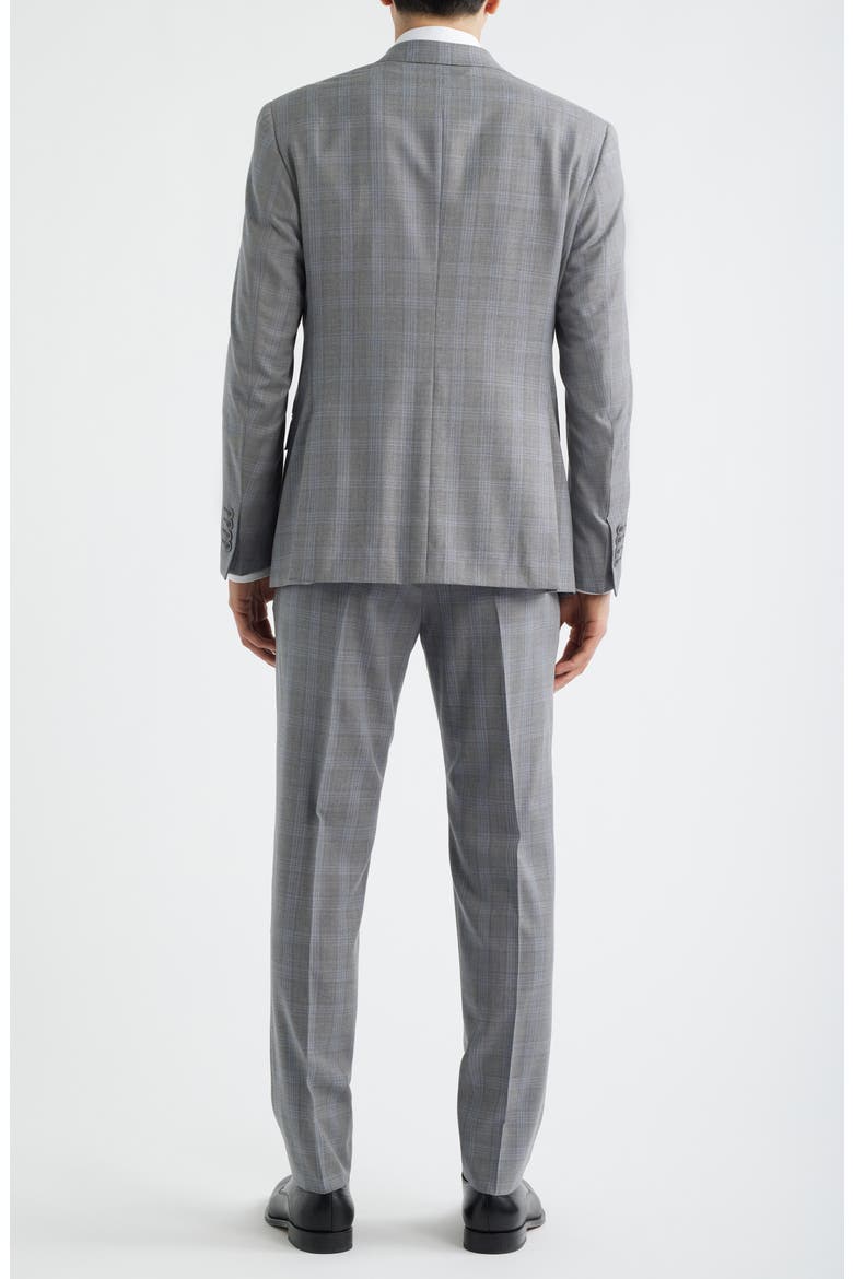 Light Grey Plaid Virgin Wool Suit, Alternate, color, SOLID LIGHT/ PASTEL GREY
