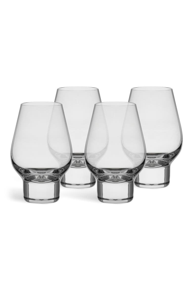 More Set of 4 Tequila & Whiskey Tasting Glasses, Main, color, CLEAR