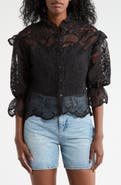 Forgotten Grace Victorian Lace Button-Up Shirt