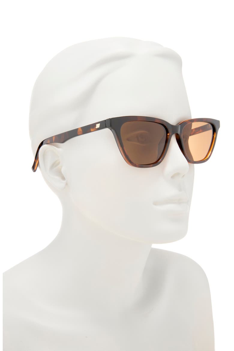Unfaithful 54mm Polarized Cat Eye Sunglasses, Alternate, color, TORT / BROWN MONO POLARIZED