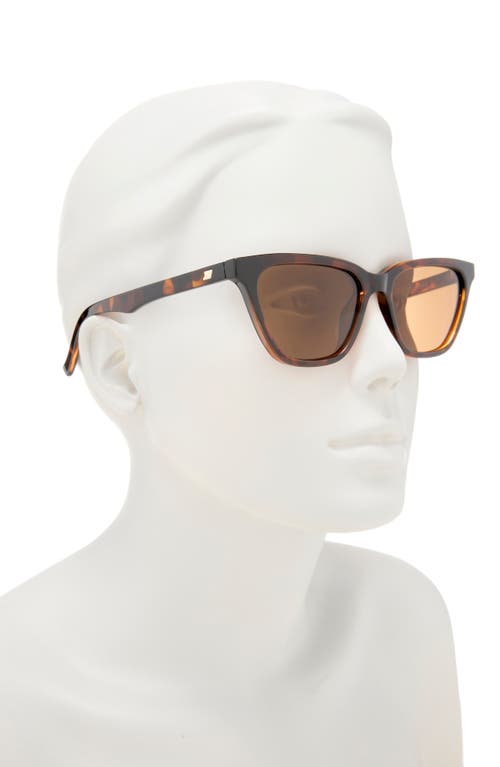 Le Specs Unfaithful 54mm Polarized Cat Eye Sunglasses In Brown