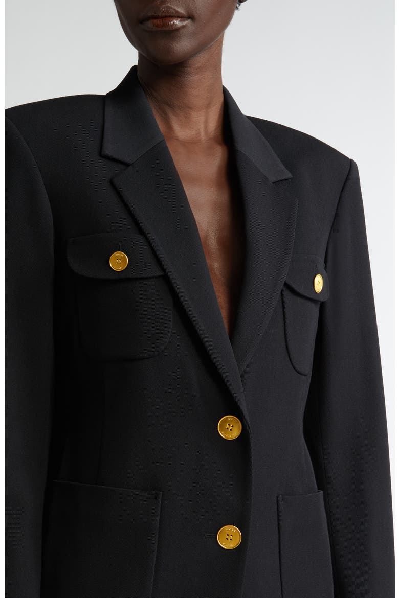 Stretch Twill Blazer, Alternate, color, BLACK