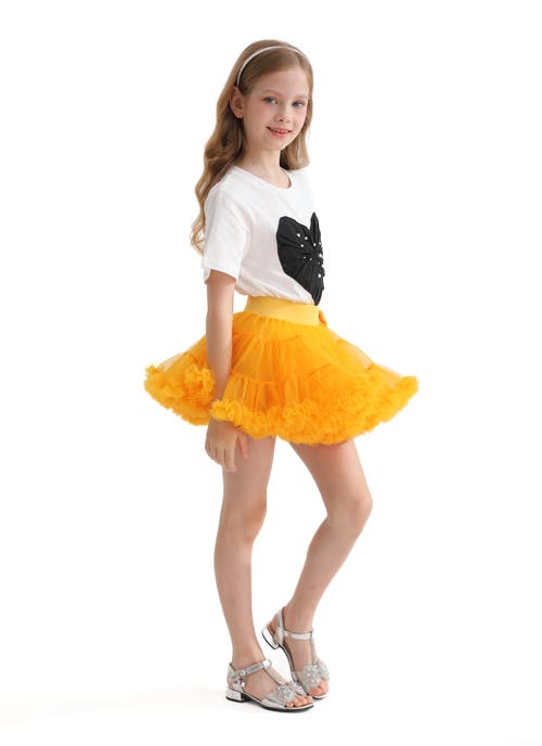 Mimi Tutu Yellow Canary Bow Tulle Skirt In Canary Yellow