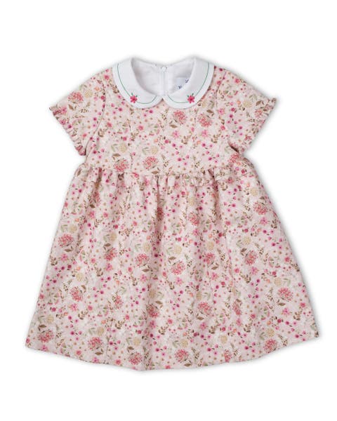 Floral Dress With Embroidered Collar (Toddler, Little Kid)
