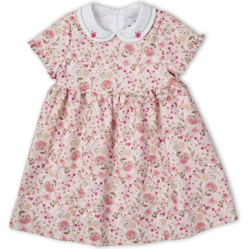 Florence Eiseman Floral Dress With Embroidered Collar in Ivory And Red Floral  product