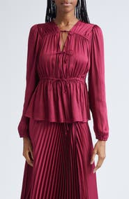 Derek Lam 10 Crosby Esmeralda Tie Front Top