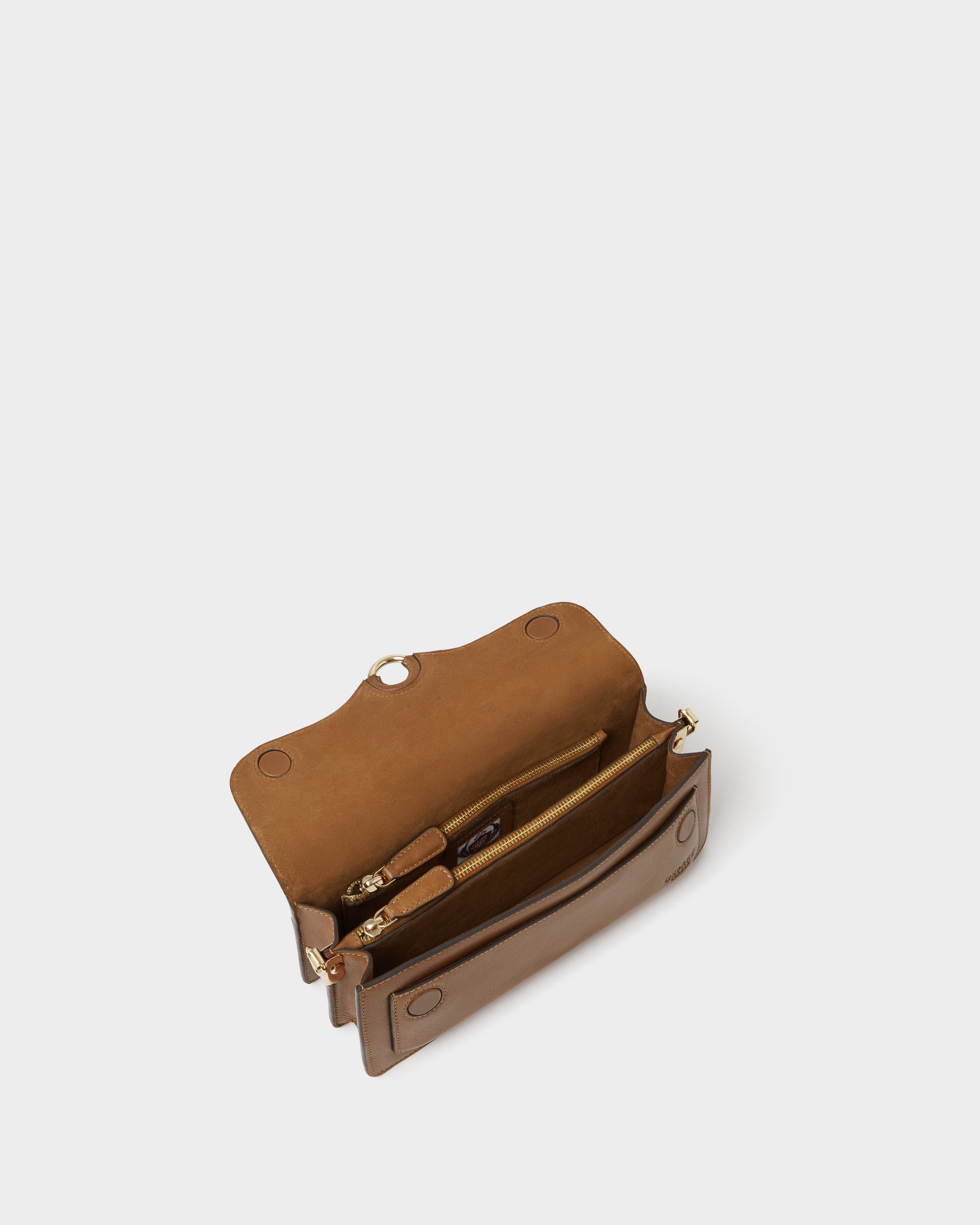 The Marlow Leather Shoulder Bag, Alternate, color, Tan