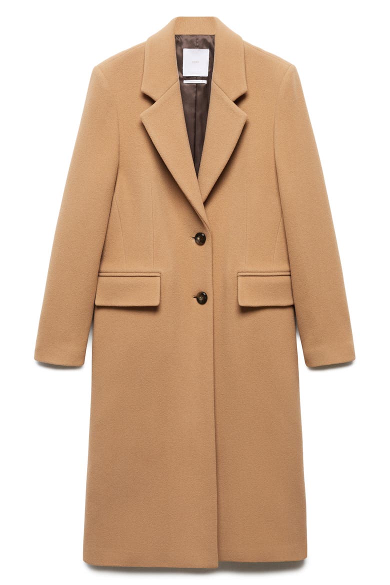 Virgin Wool Blend Coat, Main, color, MEDIUM BROWN