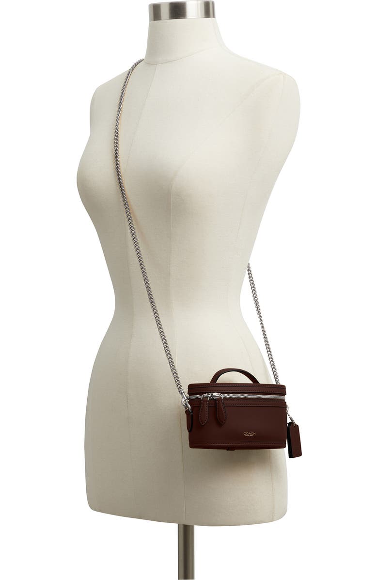 COACH Trail 15 Leather Crossbody Bag, Alternate, color, Maple