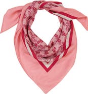 COACH Horse & Carriage Print Silk Square Scarf