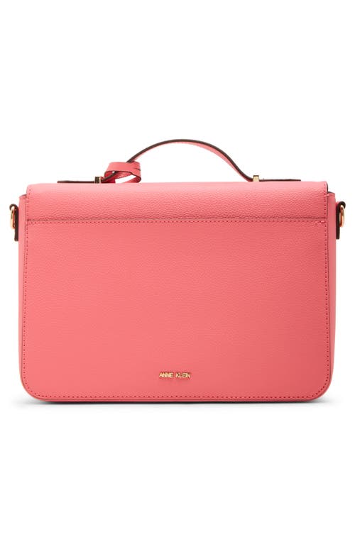 Shop Anne Klein Belted Flap Top Handle Crossbody Bag In Duberry
