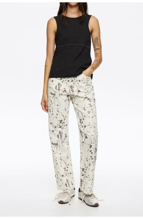 STRAIGHT CROPPED - Lynx trousers