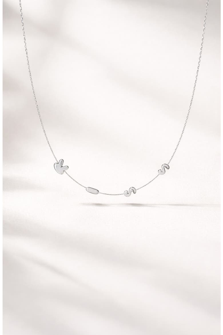 Kiss Necklace in Silver, Alternate, color, Silver