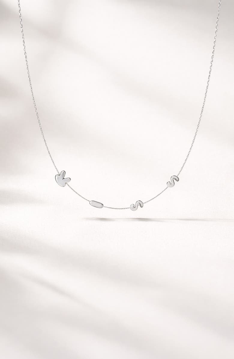 YOJ Kiss Necklace in Silver, Alternate, color, Silver