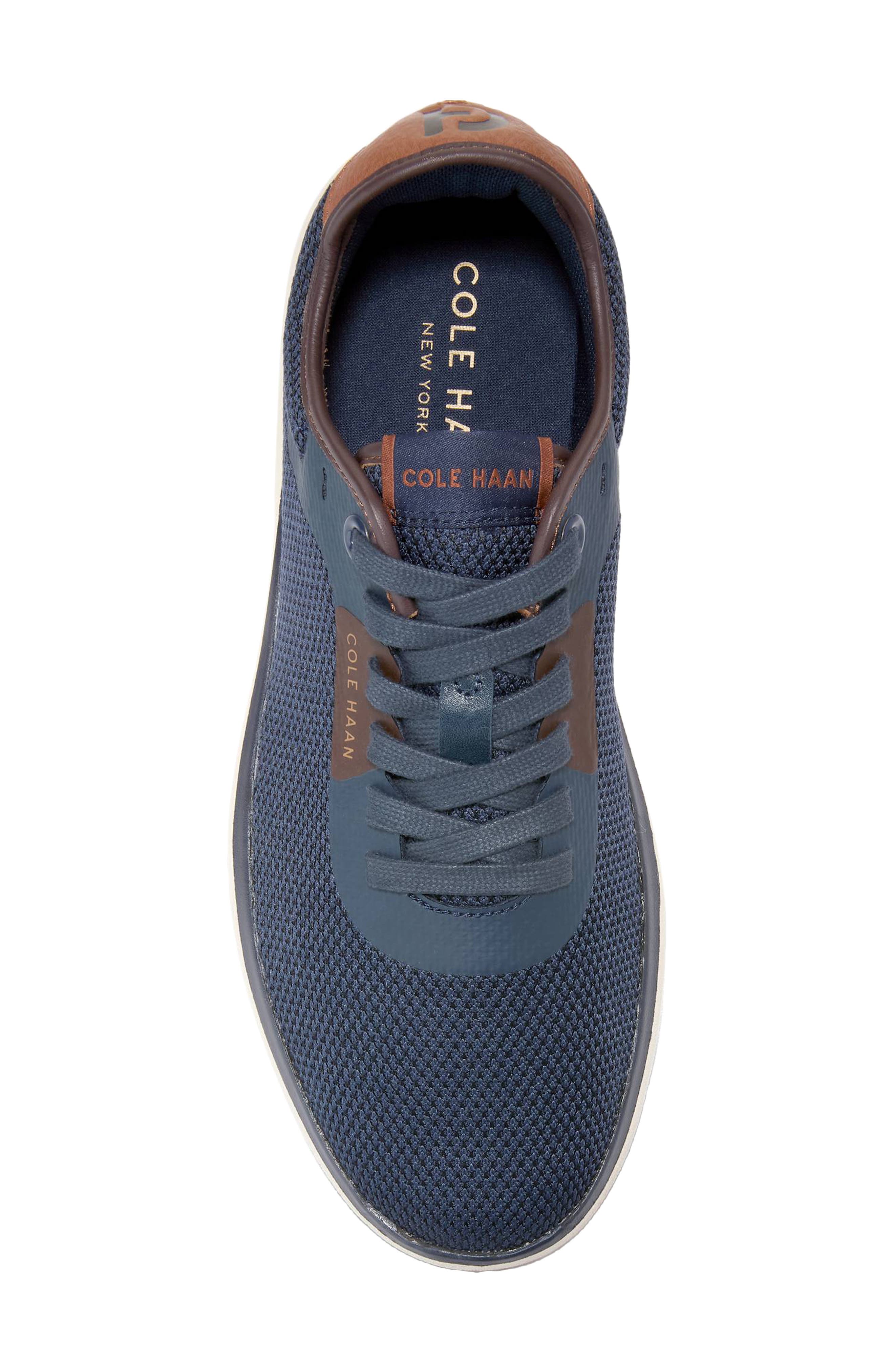 Grand Pulsa Leather Sneaker, Alternate, color, NAVY/ BRITISH TAN