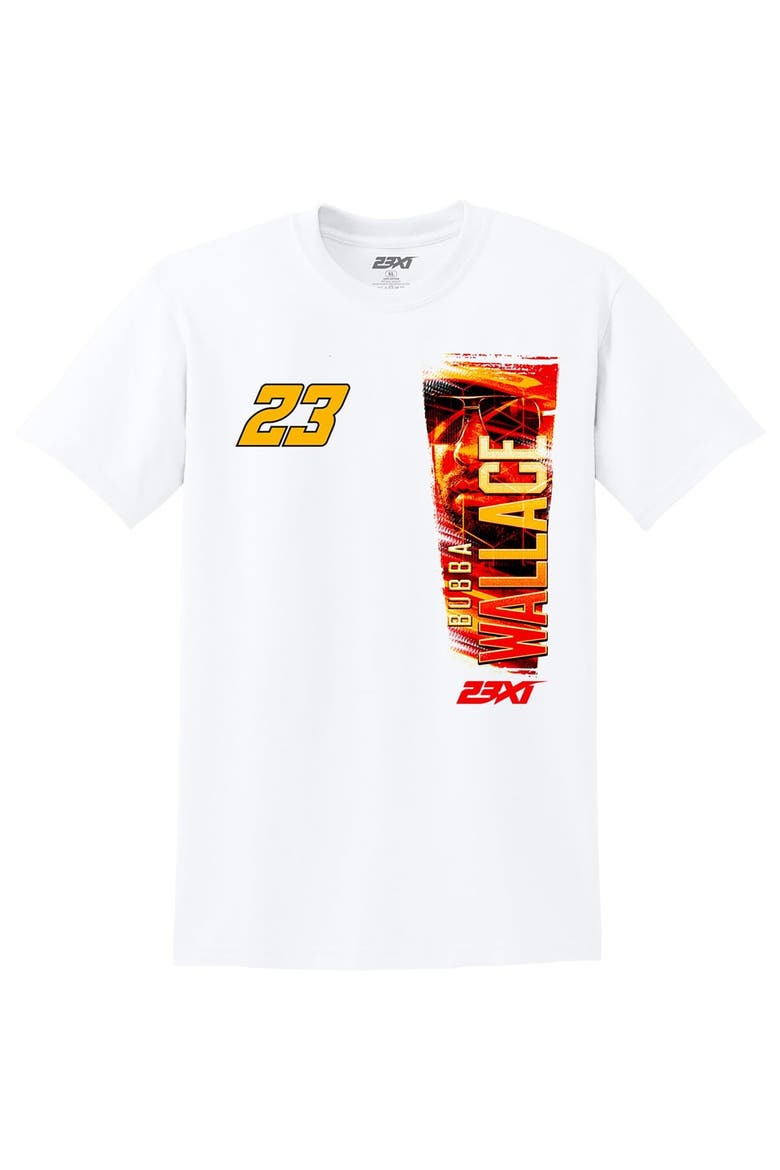 Men's 23XI Racing White Bubba Wallace McDonald's Car T-Shirt, Alternate, color, White