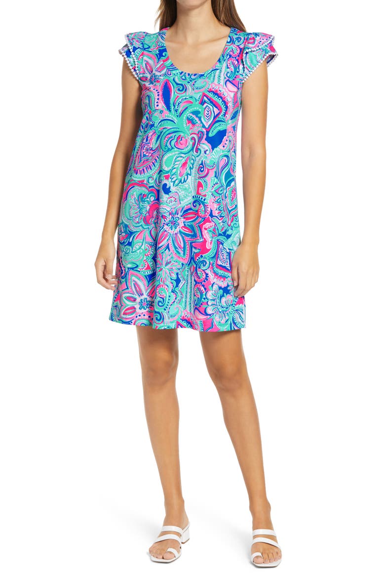 Bridgitte A-Line Dress, Main, color, MULTI LIVING THE DREAM