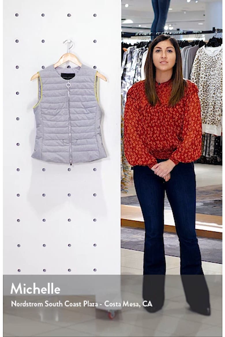 Metallic Neon Trim Down Puffer Vest video
