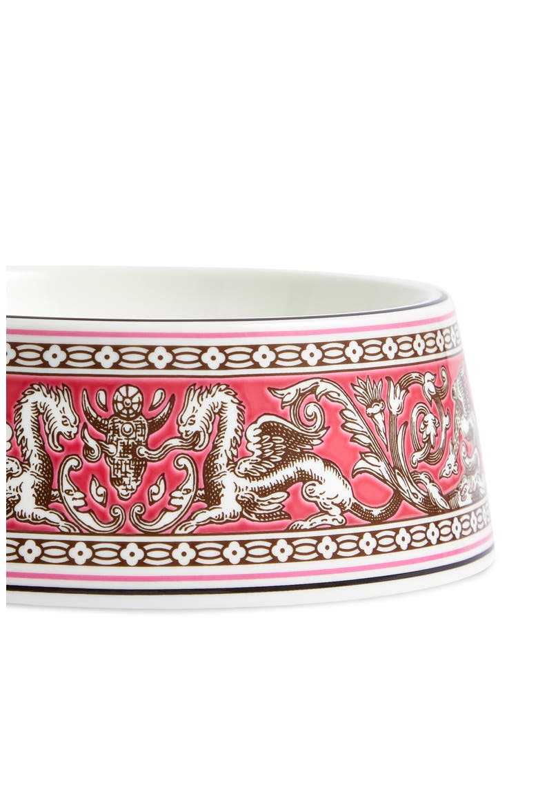 Florentine Pet Bowl, Alternate, color, FUCHSIA