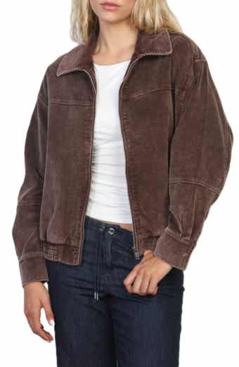 Snow Washed Corduroy Bomber Jacket